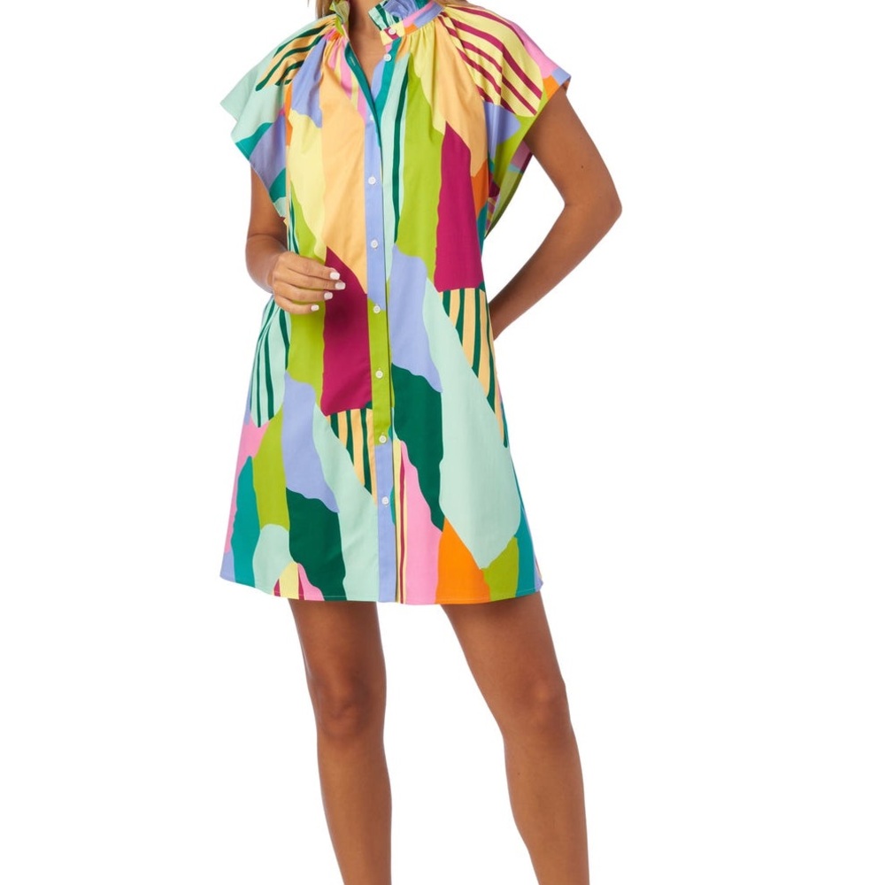 Colorful Button-Down Dress